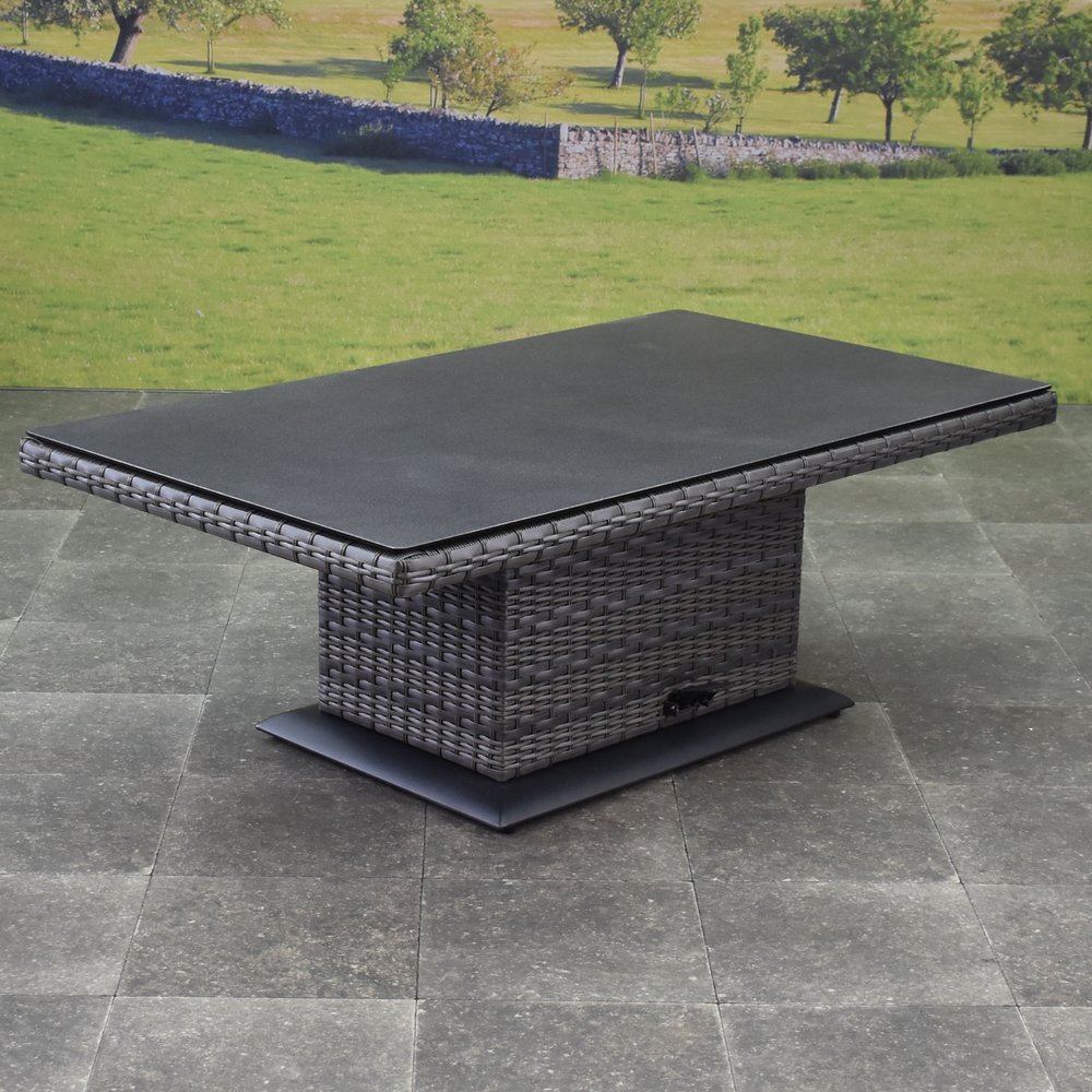 AVH-Collectie Miami lounge-diningtafel 130x75xH47-71 cm in hoogte verstelbaar antraciet AVH-Collectie Miami lounge-diningtafel 130x75xH47-71 cm in hoogte verstelbaar antraciet