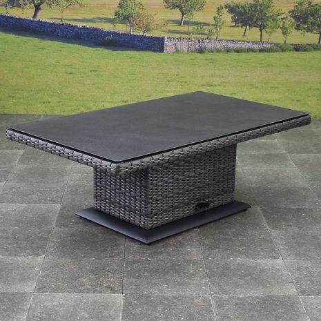 AVH-Collectie Miami lounge-diningtafel 130x75xH47-71 cm in hoogte verstelbaar antraciet AVH-Collectie Miami lounge-diningtafel 130x75xH47-71 cm in hoogte verstelbaar antraciet