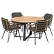 4 Seasons Outdoor Cottage Basso dining tuinset 5-delig 130 cm rond 4 Seasons Outdoor 4 Seasons Outdoor Cottage Basso dining tuinset 5-delig 130 cm rond 4 Seasons Outdoor
