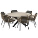 4 Seasons Outdoor Cottage Louvre dining tuinset 7-delig 160 cm rond 4 Seasons Outdoor 4 Seasons Outdoor Cottage Louvre dining tuinset 7-delig 160 cm rond 4 Seasons Outdoor