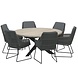 4 Seasons Outdoor 4 Seasons Outdoor Valencia Louvre dining tuinset 160xH75 cm rond 7 delig platinum 4 Seasons Outdoor 4 Seasons Outdoor Valencia Louvre dining tuinset 160xH75 cm rond 7 delig platinum