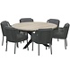 4 Seasons Outdoor 4 Seasons Outdoor Bernini Louvre dining tuinset 160xH75 cm rond 7 delig Platinum 4 Seasons Outdoor 4 Seasons Outdoor Bernini Louvre dining tuinset 160xH75 cm rond 7 delig Platinum