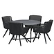 4 Seasons Outdoor 4 Seasons Outdoor Flores Quatro dining tuinset 120xH75 cm rond 5 delig platinum 4 Seasons Outdoor 4 Seasons Outdoor Flores Quatro dining tuinset 120xH75 cm rond 5 delig platinum