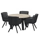 4 Seasons Outdoor 4 Seasons Outdoor Flores Derby dining tuinset 130xH75 cm rond 5 delig antraciet 4 Seasons Outdoor 4 Seasons Outdoor Flores Derby dining tuinset 130xH75 cm rond 5 delig antraciet