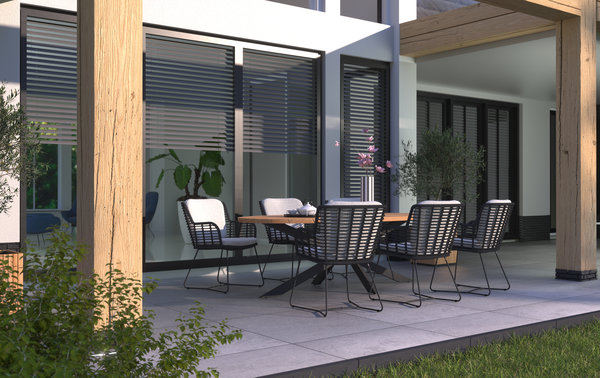 4 Seasons Outdoor Fabrice Prado dining tuinset 240x115xH75 cm 7 delig antraciet 4 Seasons Outdoor 4 Seasons Outdoor Fabrice Prado dining tuinset 240x115xH75 cm 7 delig antraciet 4 Seasons Outdoor