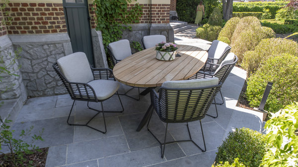 4 Seasons Outdoor Fabrice Prado dining tuinset 240x115xH75 cm 7 delig antraciet 4 Seasons Outdoor 4 Seasons Outdoor Fabrice Prado dining tuinset 240x115xH75 cm 7 delig antraciet 4 Seasons Outdoor