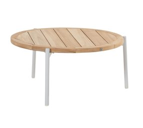 4 Seasons Outdoor Yoga salontafel 73xH35 cm frost grey natural teak 4-Seasons Outdoor