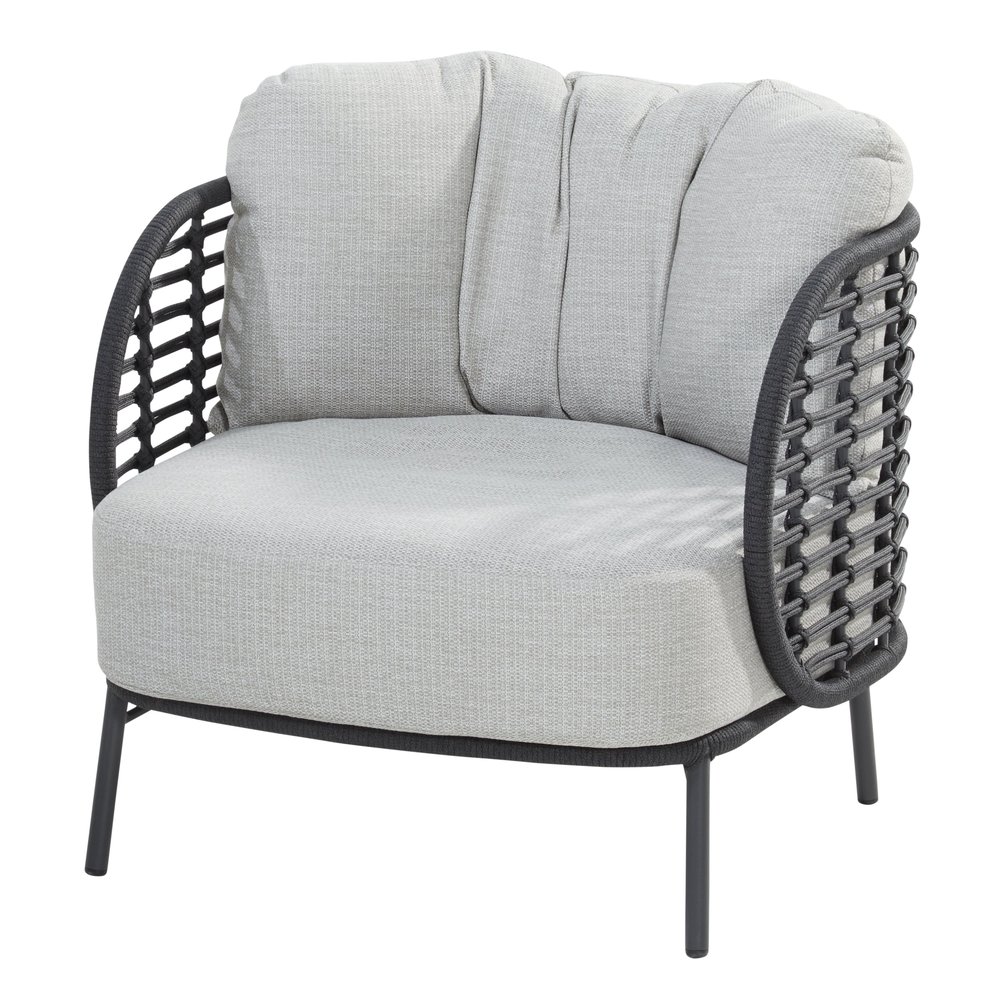 4 Seasons Outdoor Fabrice stoel bank loungeset 4 delig antraciet rope 4 Seasons Outdoor 4 Seasons Outdoor Fabrice stoel bank loungeset 4 delig antraciet rope 4 Seasons Outdoor