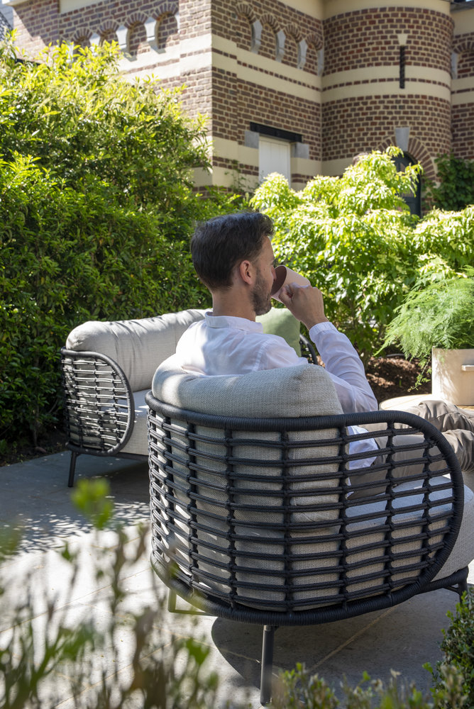 4 Seasons Outdoor Fabrice stoel bank loungeset 4 delig antraciet rope 4 Seasons Outdoor 4 Seasons Outdoor Fabrice stoel bank loungeset 4 delig antraciet rope 4 Seasons Outdoor