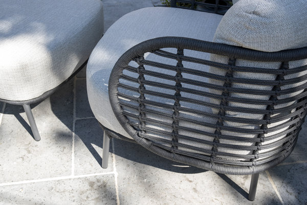 4 Seasons Outdoor Fabrice stoel bank loungeset 4 delig antraciet rope 4 Seasons Outdoor 4 Seasons Outdoor Fabrice stoel bank loungeset 4 delig antraciet rope 4 Seasons Outdoor