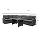AVH-Collectie Houston XL hoek dining loungeset 5 delig antraciet links AVH-Collectie Houston XL hoek dining loungeset 5 delig antraciet links