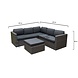 AVH-Collectie Sahara hoek loungeset 4 delig antraciet wicker AVH-Collectie Sahara hoek loungeset 4 delig antraciet wicker