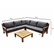 AVH-Collectie Harby hoek loungeset 5-delig teaklook AVH-Collectie Harby hoek loungeset 5-delig teaklook