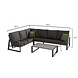 Taste 4SO Dazzling hoek loungeset 5 delig antraciet aluminium Taste 4SO Taste 4SO Dazzling hoek loungeset 5 delig antraciet aluminium Taste 4SO