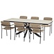 4 Seasons Outdoor Bora Minerva dining tuinset 220x95xH75 cm 7 delig naturel 4 Seasons Outdoor 4 Seasons Outdoor Bora Minerva dining tuinset 220x95xH75 cm 7 delig naturel 4 Seasons Outdoor