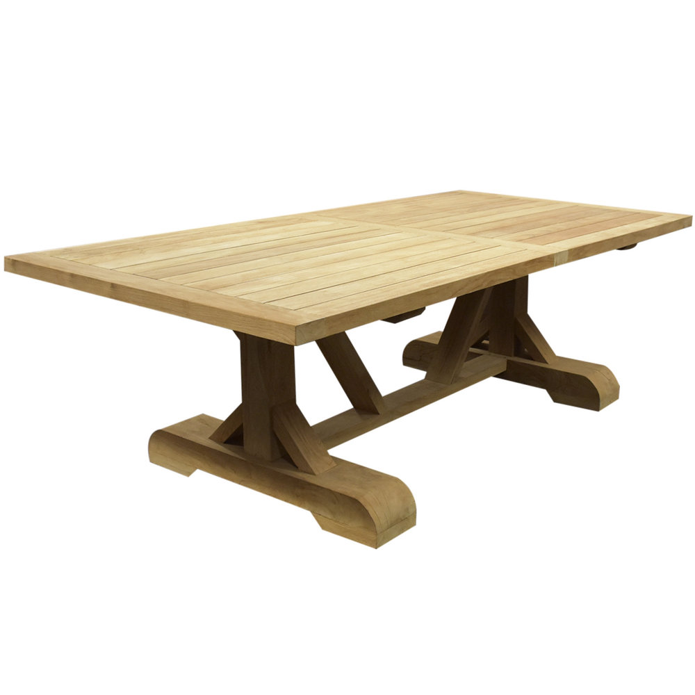 AVH-Collectie Antigua dining tuintafel 250x120xH77 cm teak geschoord AVH-Collectie Antigua dining tuintafel 250x120xH77 cm teak geschoord