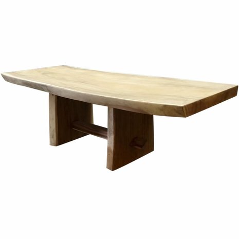 AVH-Collectie Boomstamtafel kopzit 400x120xH77,5 cm - bladdikte 10 cm AVH-Collectie Boomstamtafel kopzit 400x120xH77,5 cm - bladdikte 10 cm