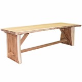 AVH-Collectie Boomstamtafel 400x120xH77,5 cm - bladdikte 10 cm geschoord AVH-Collectie Boomstamtafel 400x120xH77,5 cm - bladdikte 10 cm geschoord