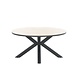 Garden Impressions Edison dining tuintafel 148 cm rond antraciet teak look Garden Impressions Edison dining tuintafel 148 cm rond antraciet teak look