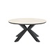 Garden Impressions Edison dining tuintafel 148 cm rond antraciet teak look Garden Impressions Edison dining tuintafel 148 cm rond antraciet teak look