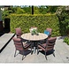 Garden Impressions Edison dining tuintafel 148 cm rond antraciet teak look Garden Impressions Edison dining tuintafel 148 cm rond antraciet teak look