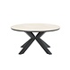 Garden Impressions Edison dining tuintafel 148 cm rond antraciet teak look Garden Impressions Edison dining tuintafel 148 cm rond antraciet teak look