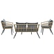 Garden Impressions Franklin stoel bank loungeset 4 delig naturel wicker Garden Impressions Franklin stoel bank loungeset 4 delig naturel wicker