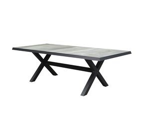 AVH-Collectie New Delhi dining tuintafel 244x103xH72,5 cm met kruispoot antraciet AVH-Collectie New Delhi dining tuintafel 244x103xH72,5 cm met kruispoot antraciet
