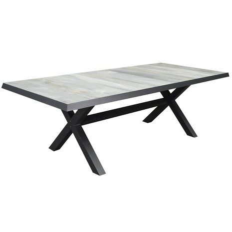 AVH-Collectie New Delhi dining tuintafel 224x103xH72,5 cm met kruispoot antraciet AVH-Collectie New Delhi dining tuintafel 224x103xH72,5 cm met kruispoot antraciet