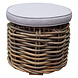 AVH-Collectie Sumatra kleine ronde tafel met kussen naturel rotan AVH-Collectie Sumatra kleine ronde tafel met kussen naturel rotan