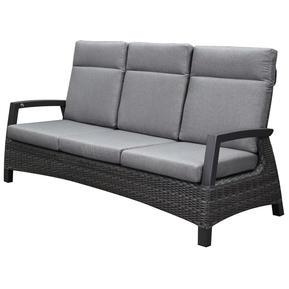 AVH-Collectie Dallas stoel bank loungeset 4 delig verstelbaar antraciet AVH-Collectie Dallas stoel bank loungeset 4 delig verstelbaar antraciet