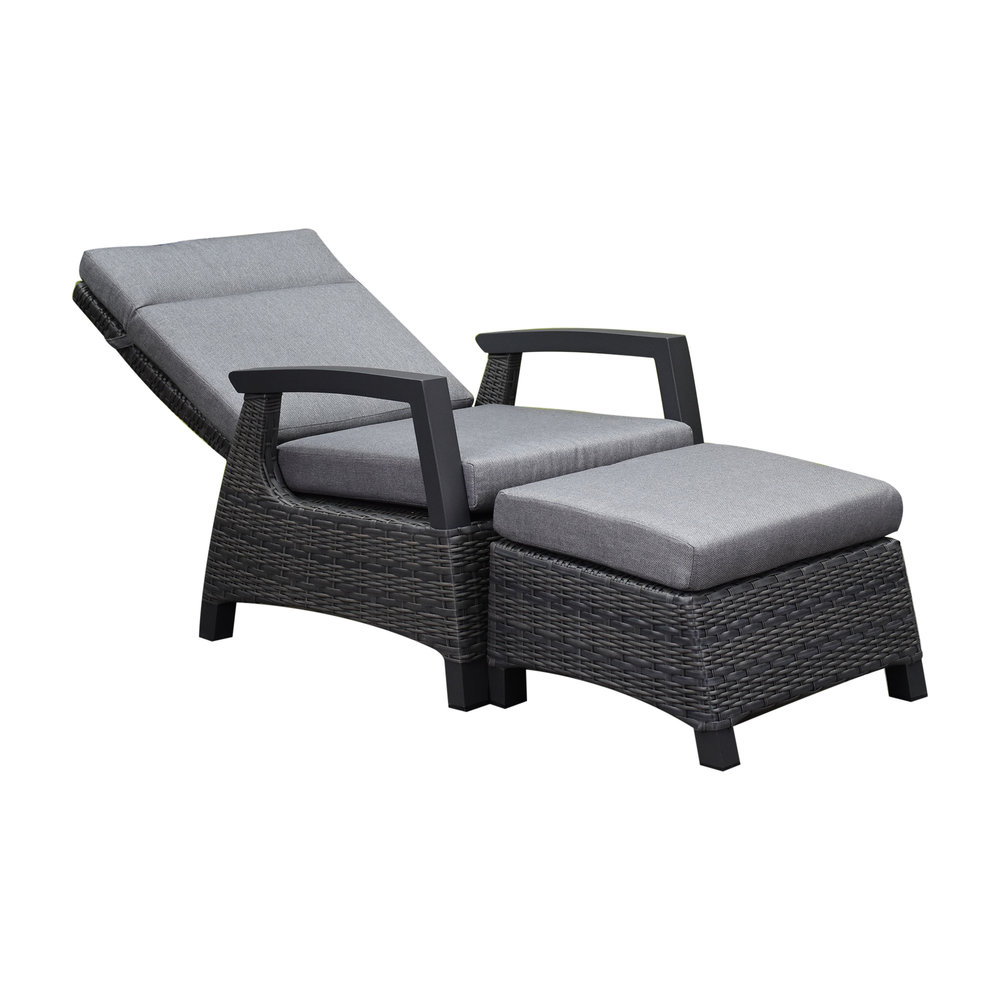 AVH-Collectie Dallas lounge balkonset 5 delig verstelbaar antraciet AVH-Collectie Dallas lounge balkonset 5 delig verstelbaar antraciet