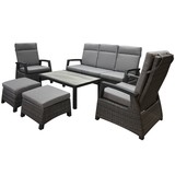 AVH-Collectie Dallas stoel bank loungeset 6 delig verstelbaar antraciet AVH-Collectie Dallas stoel bank loungeset 6 delig verstelbaar antraciet