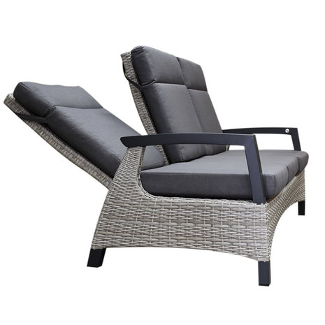 AVH-Collectie Dallas stoel bank dining loungeset 4 delig verstelbare tafel grijs AVH-Collectie Dallas stoel bank dining loungeset 4 delig verstelbare tafel grijs