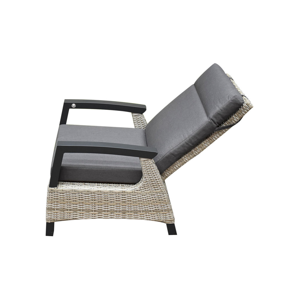 AVH-Collectie Dallas stoel bank dining loungeset 4 delig verstelbare tafel grijs AVH-Collectie Dallas stoel bank dining loungeset 4 delig verstelbare tafel grijs