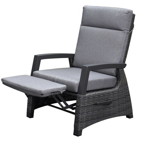 AVH-Collectie Dallas stoel bank dining loungeset verstelbaar 4 delig verstelbare tafel antraciet AVH-Collectie Dallas stoel bank dining loungeset verstelbaar 4 delig verstelbare tafel antraciet