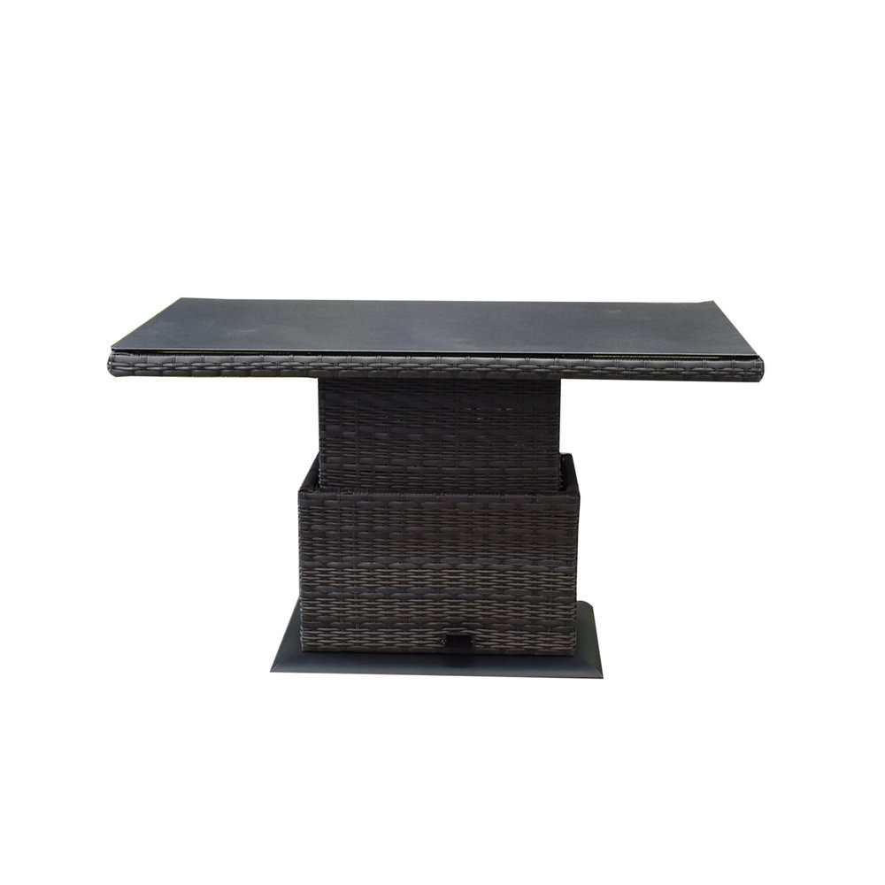 AVH-Collectie Dallas stoel bank dining loungeset verstelbaar 4 delig verstelbare tafel antraciet AVH-Collectie Dallas stoel bank dining loungeset verstelbaar 4 delig verstelbare tafel antraciet