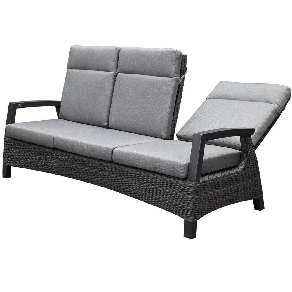 AVH-Collectie Dallas stoel bank loungeset 6 delig verstelbaar antraciet AVH-Collectie Dallas stoel bank loungeset 6 delig verstelbaar antraciet