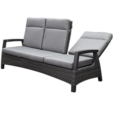 AVH-Collectie Dallas stoel bank loungeset 6 delig verstelbaar antraciet AVH-Collectie Dallas stoel bank loungeset 6 delig verstelbaar antraciet