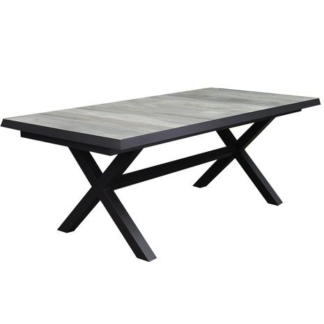 AVH-Collectie Nancy New Delhi dining tuinset uitschuifbaar 204-264x103xH74,5 cm 7 delig verstelbaar AVH-Collectie Nancy New Delhi dining tuinset uitschuifbaar 204-264x103xH74,5 cm 7 delig verstelbaar