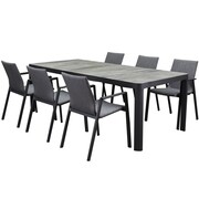 AVH-Collectie Nancy New Delhi dining tuinset 220x100xH74,5 7 delig aluminium