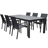 AVH-Collectie Malaga Angora dining tuinset 220x100x74,5 cm 7 delig aluminium AVH-Collectie Malaga Angora dining tuinset 220x100x74,5 cm 7 delig aluminium