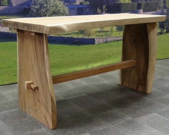 AVH-Collectie Boomstam bartafel 260x75xH110 cm - bladdikte 8 cm AVH-Collectie Boomstam bartafel 260x75xH110 cm - bladdikte 8 cm