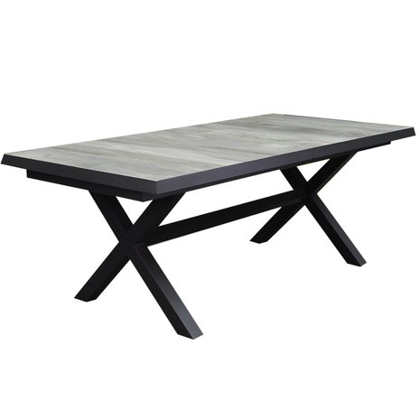 AVH-Collectie Nancy New Delhi dining tuinset uitschuifbaar 204-264x103xH74,5 cm 9 delig aluminium AVH-Collectie Nancy New Delhi dining tuinset uitschuifbaar 204-264x103xH74,5 cm 9 delig aluminium