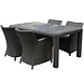AVH-Collectie Bergamo Bilbao dining tuinset 180x100xH77 cm 5 delig antraciet AVH-Collectie Bergamo Bilbao dining tuinset 180x100xH77 cm 5 delig antraciet