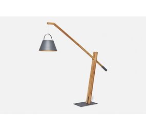 SUNS SUNS Jane buitenlamp solar - matt royal grey - natural teak SUNS SUNS Jane buitenlamp solar - matt royal grey - natural teak