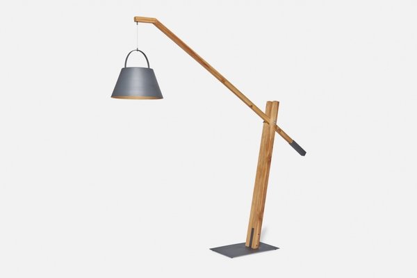 SUNS SUNS Jane buitenlamp solar - matt royal grey - natural teak SUNS SUNS Jane buitenlamp solar - matt royal grey - natural teak