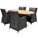 AVH-Collectie Bilbao Ellips dining tuinset 200x110xH76 cm kruispoot 5 delig antraciet verstelbaar AVH-Collectie Bilbao Ellips dining tuinset 200x110xH76 cm kruispoot 5 delig antraciet verstelbaar