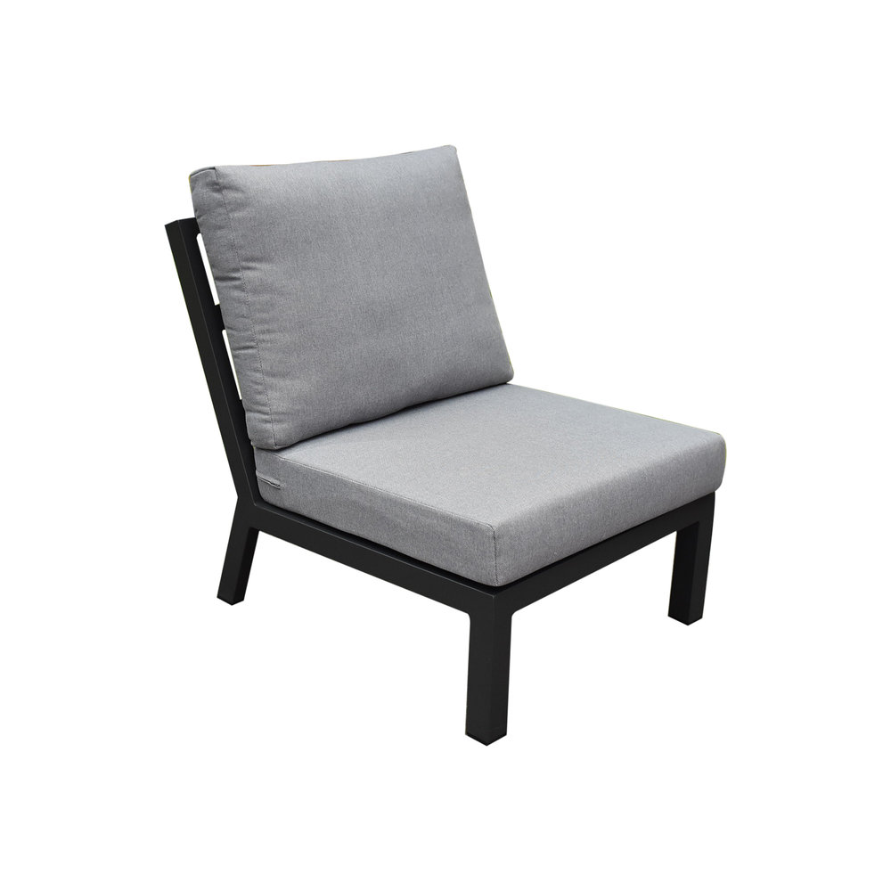 AVH-Collectie New York hoek dining loungeset 5 delig verstelbare tafel 140x85 cm antraciet aluminium