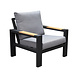 AVH-Collectie Ningbo stoel bank loungeset 4 delig antraciet aluminium AVH-Collectie Ningbo stoel bank loungeset 4 delig antraciet aluminium